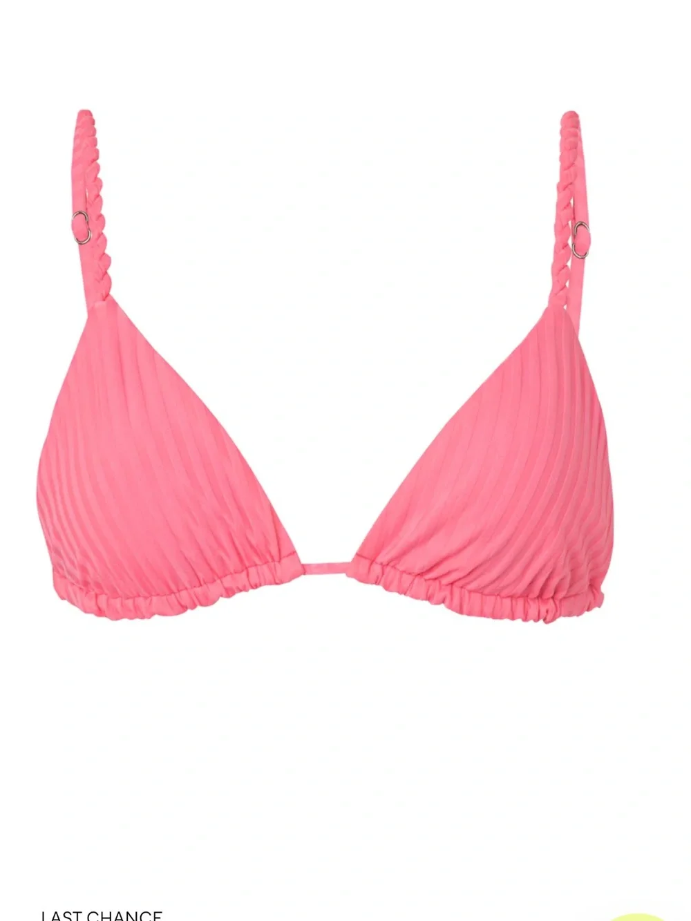 NWT Maaji Taffy Pink Upbraid Sliding Triangle Bikini Top